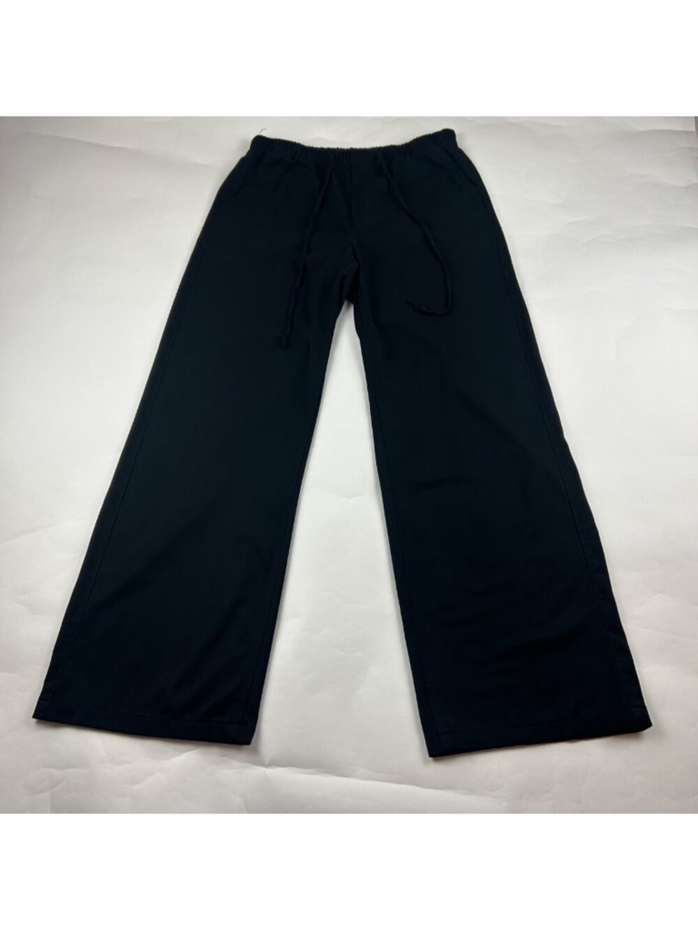 LONG American Eagle Black Stretch Pull On Wide Leg Trouser Pant SL